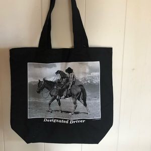 Cute Black Cotton Tote for Pet Lovers